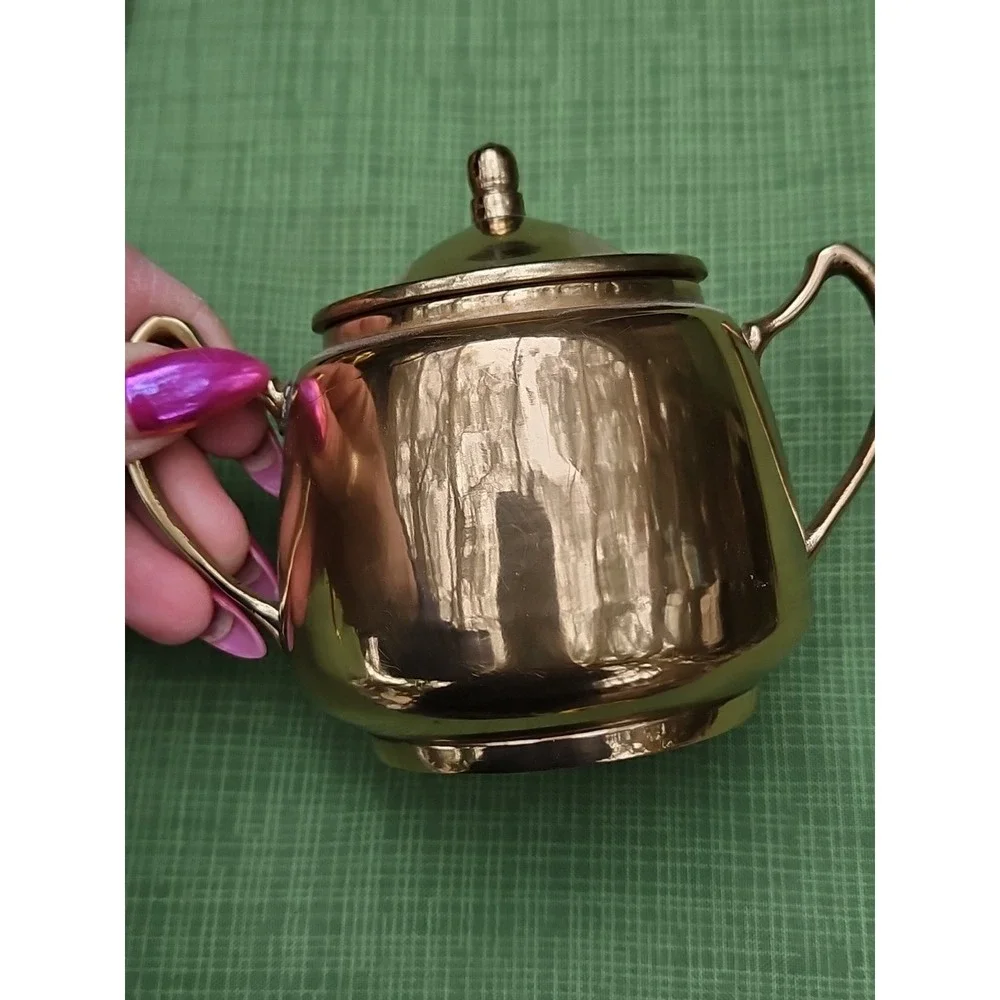 VTG Brass Tea Set 13